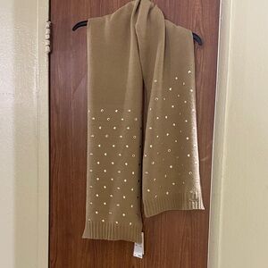 MICHAEL Michael Kors Tan Scarf with White Accents